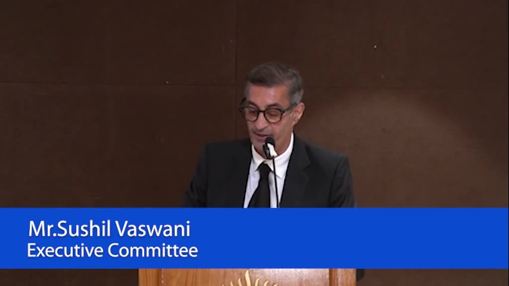 Sushil Vaswani speaking at the Know Your Candidate evening